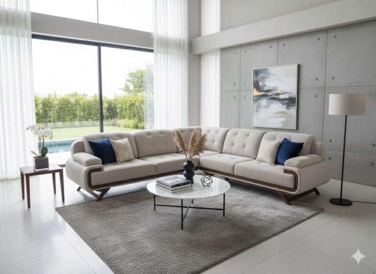 طقم كنب زاويه محلي (كروز) قياس 5.5سم