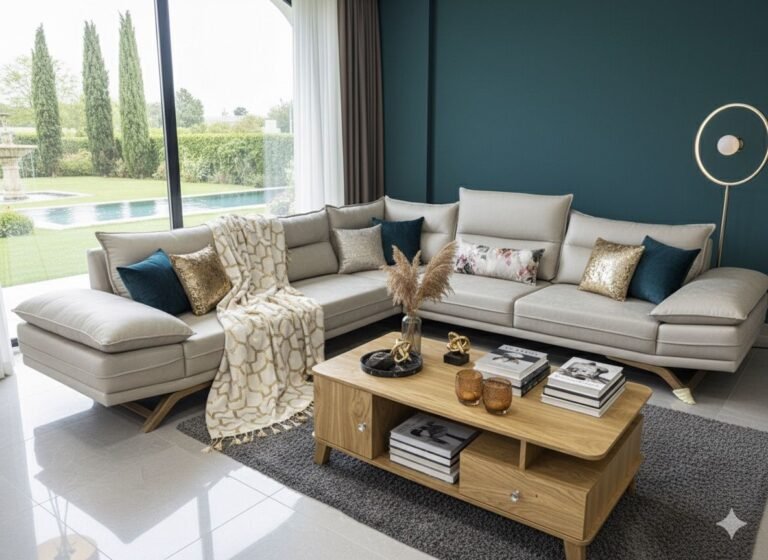 طقم كنب زاويه محلي (نايا) قياس 5.5سم