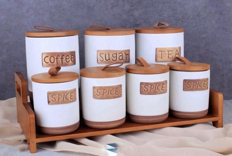 طقم سكريات ستاند خشب