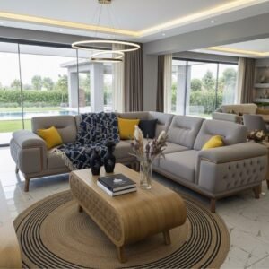 طقم كنب زاويه محلي (صفاء) 5 متر