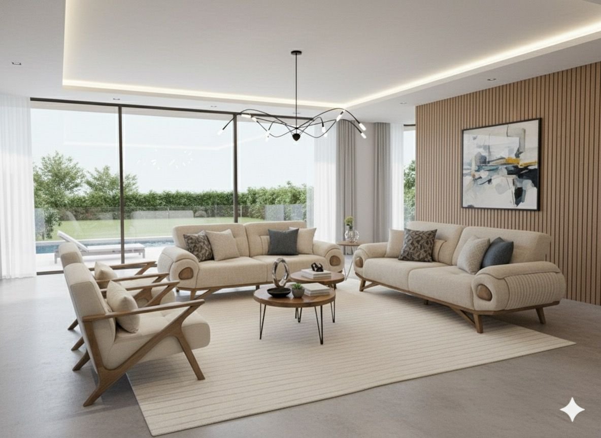 طقم كنب محلي (ياسين) 7 مقاعد