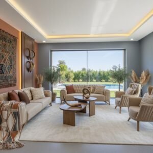 طقم كنب محلي (جولد) 7 مقاعد