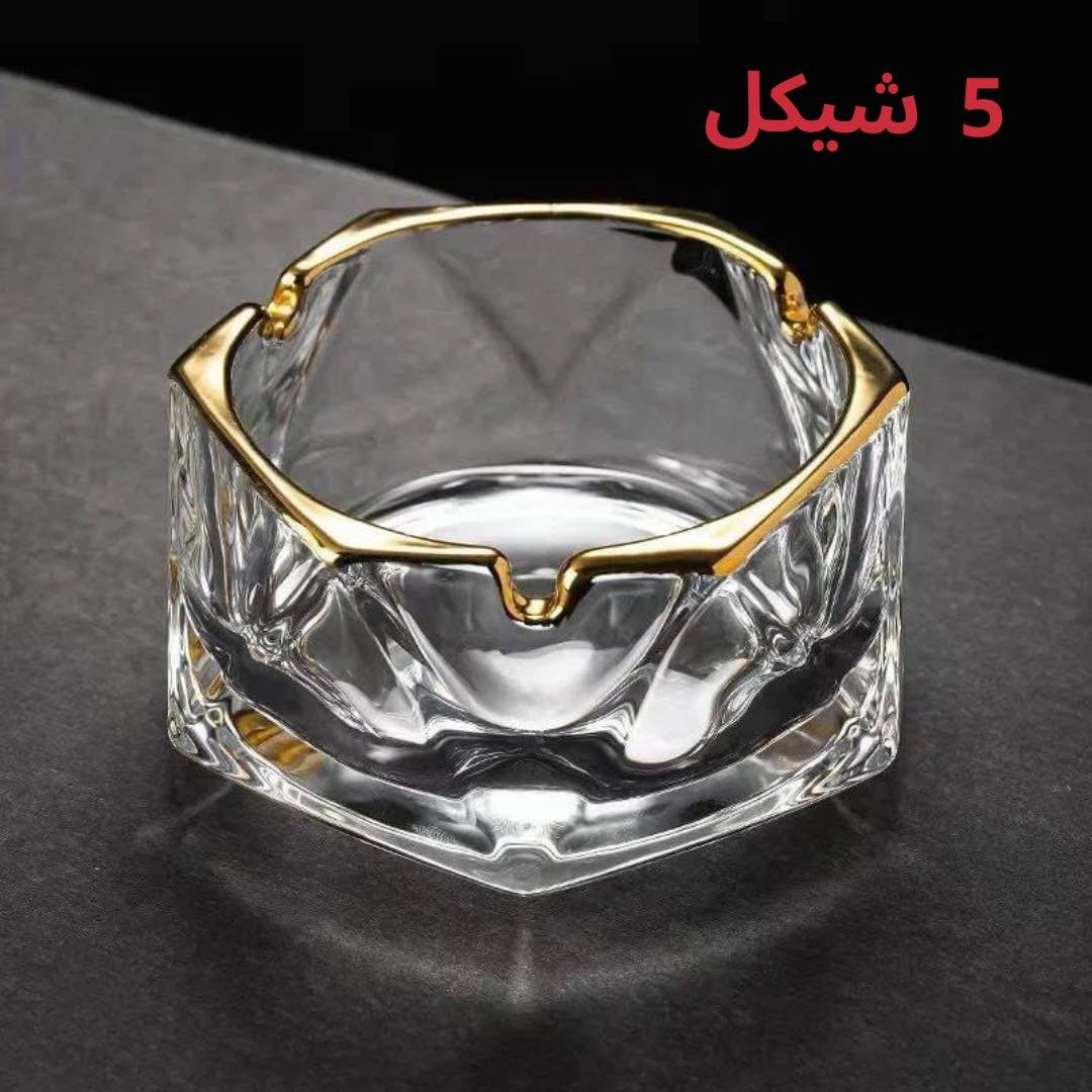 مكته زجاج اطار ذهبي